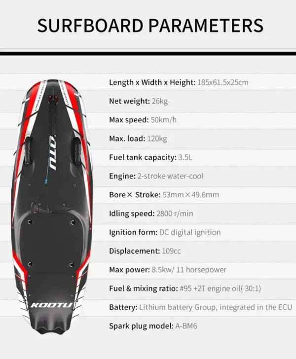 KOOTU Full Carbon Surfboard KTCE0038 - Image 14
